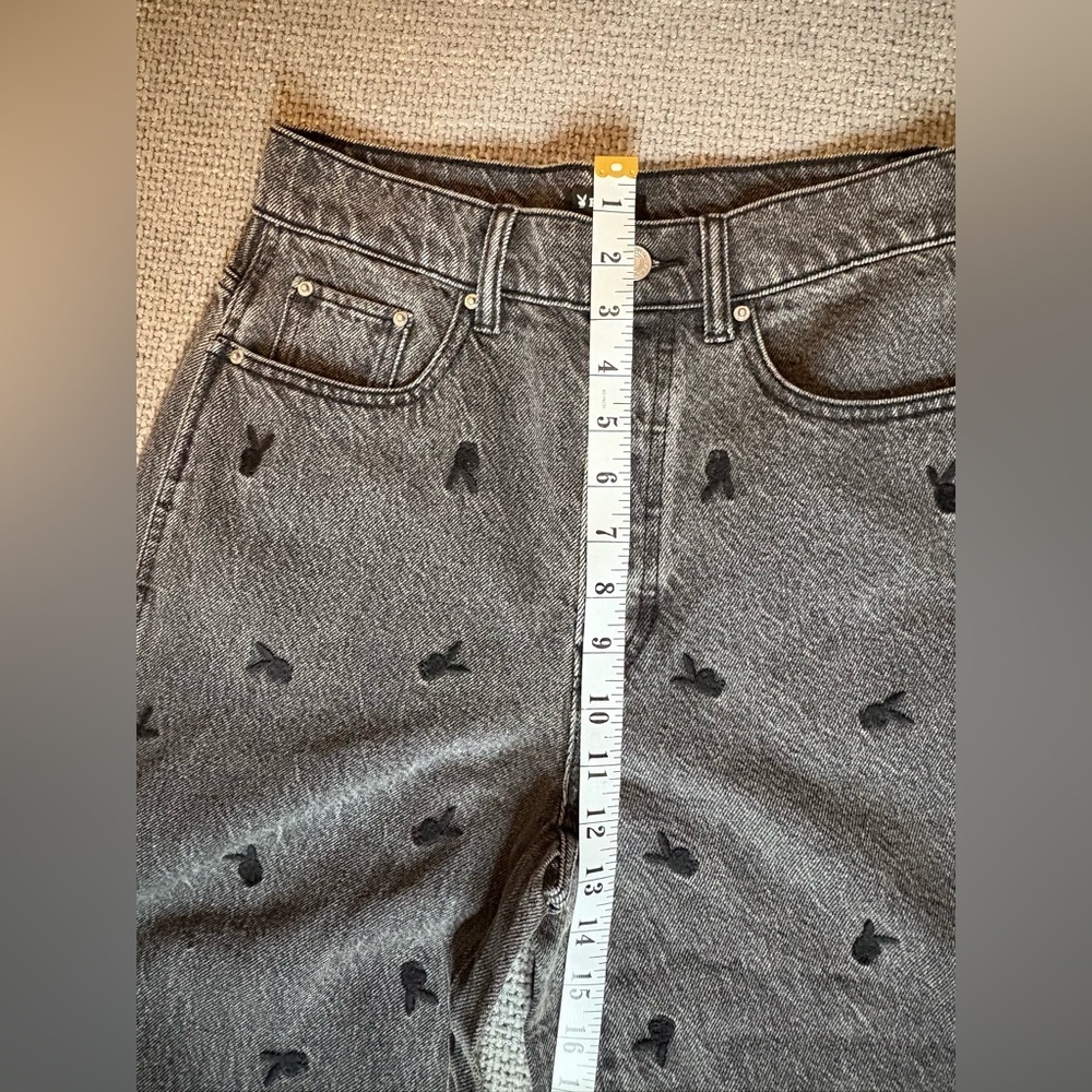 Playboy by Foxen Bunny Print Jeans Women’s Size 26 - Picture 12 of 15